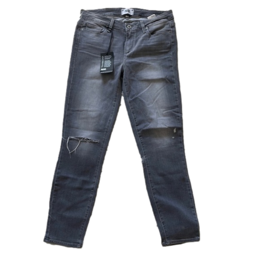 Paige verdugo crop stone grey destructed NWT 30